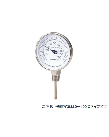 sksatoNo. 2030-22 双金属温度计 BM-S-90S -30 至 50℃ 100L